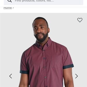 - Johnny Bigg Anslow burgundy stretch short sleeve shirt NWT sizes 6XL